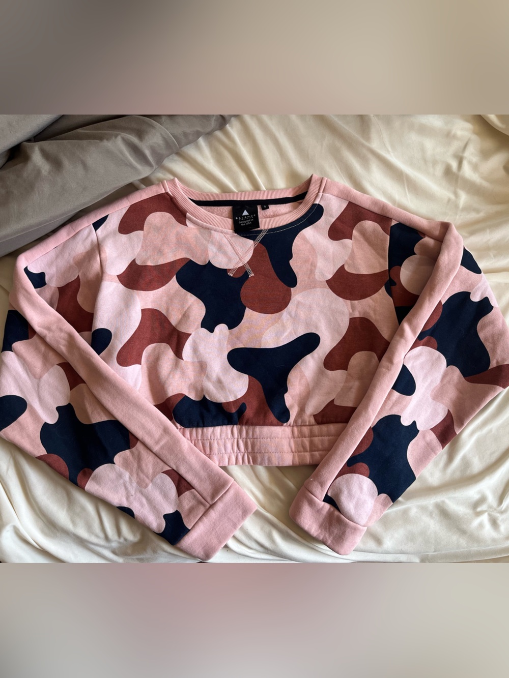 Balance Athletica OG Pink Camo Cropped Sweater